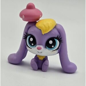 LITTLEST PET SHOP PURPLE BUNNY RABBIT FIGURINE COLLECTIBLE LPS